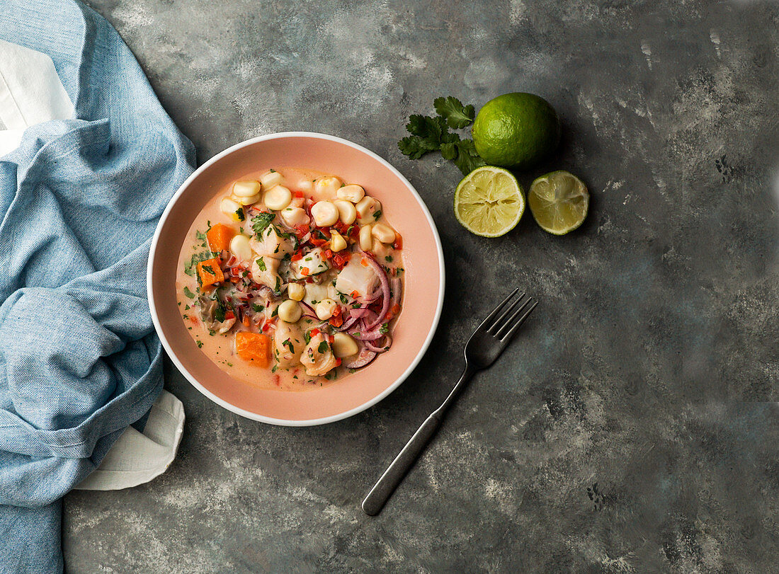 Ceviche - Peruvian marinated fish with hand squeeed lime juice