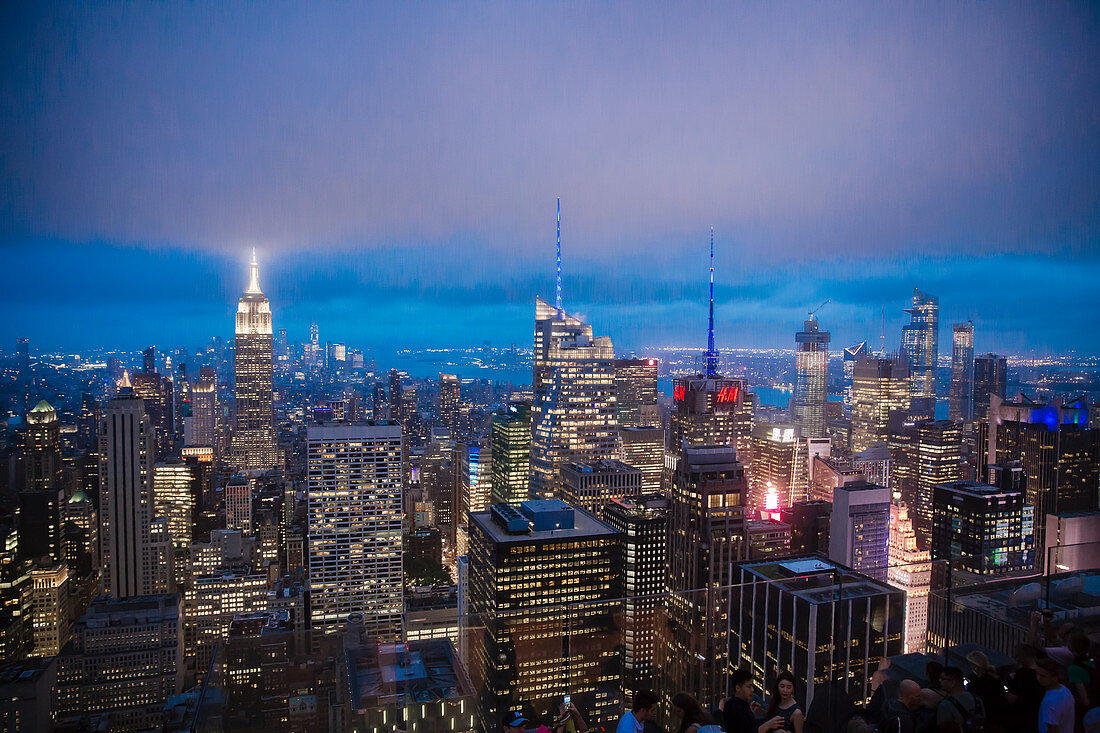 Blick vom Rockefeller Center auf Manhattan, New York City, USA