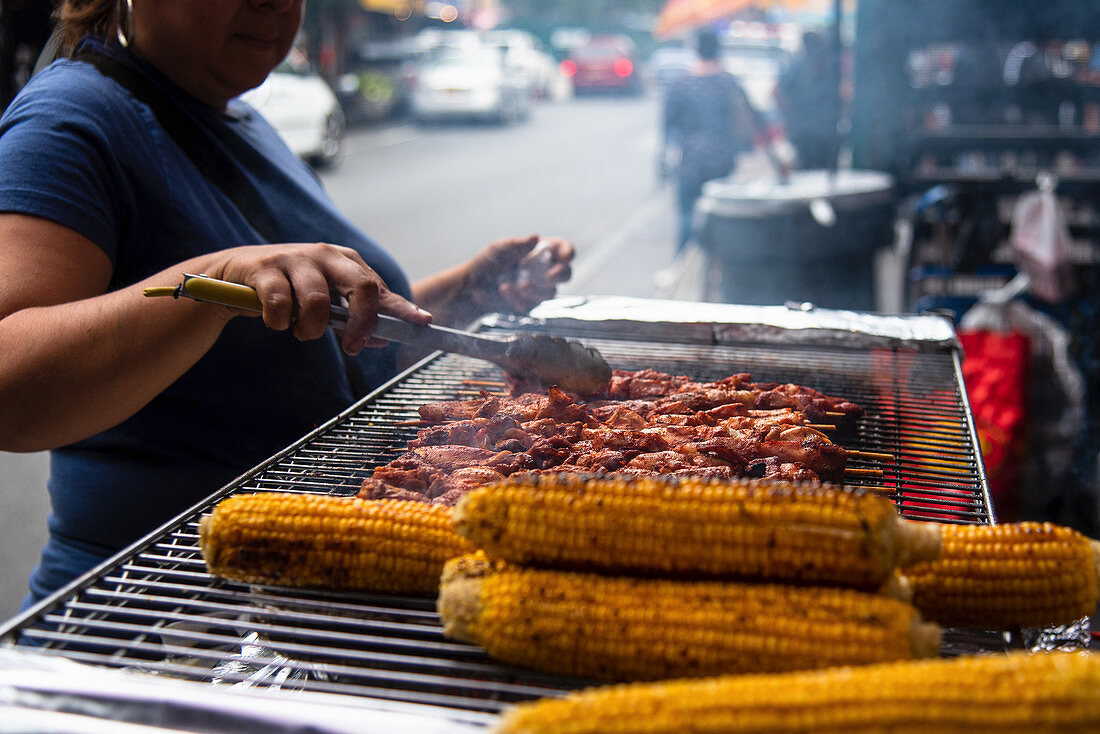 Street Food, Jackson Heights, New York City, USA