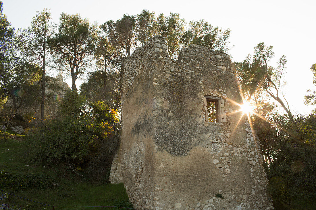 A ruined castle, Eygalieres, Provence, France