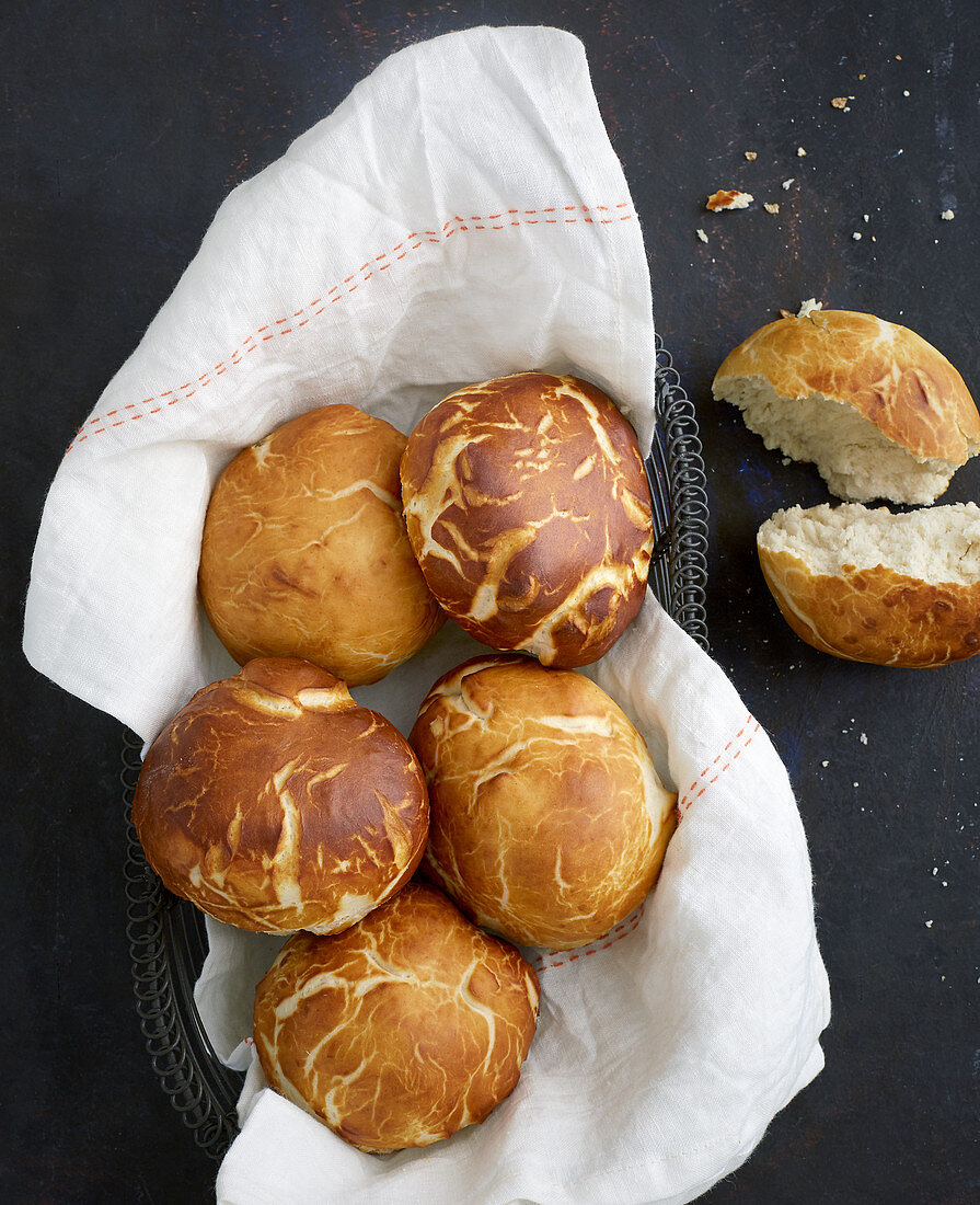 Homemade lye bread rolls