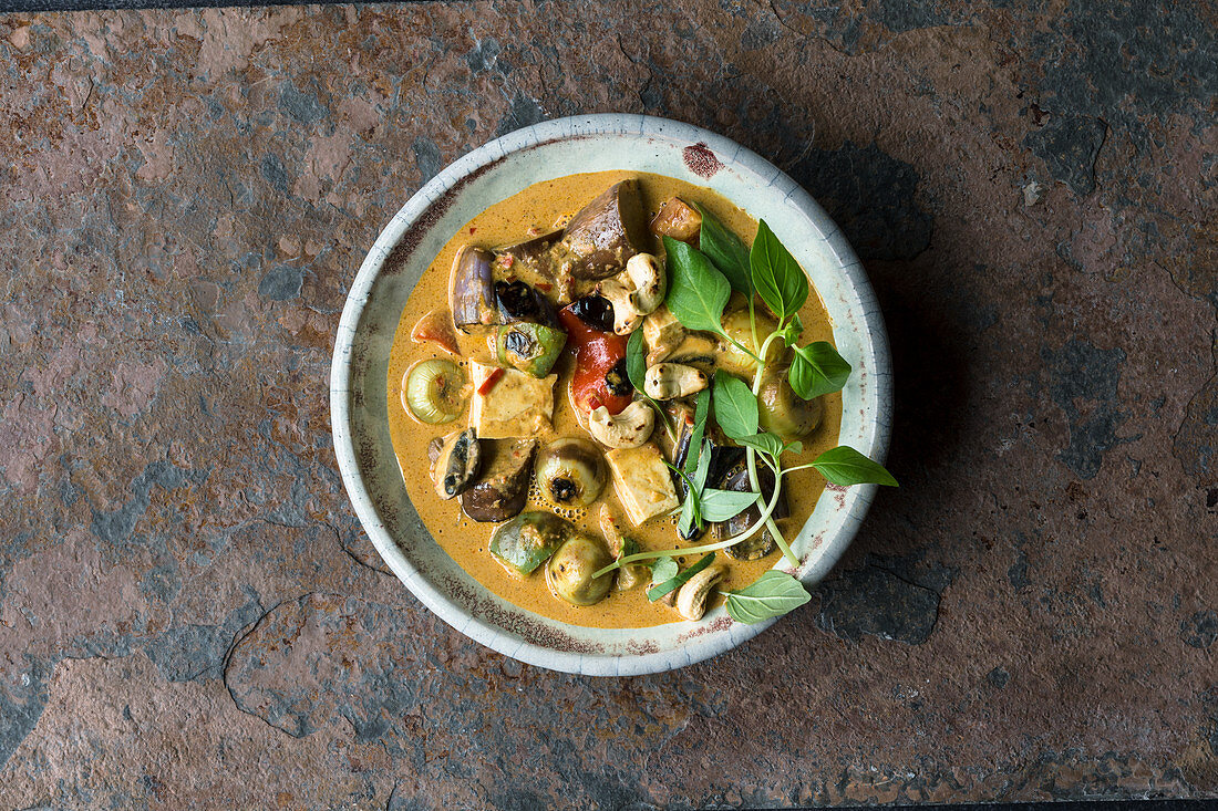 Thai vegetable curry with tofu