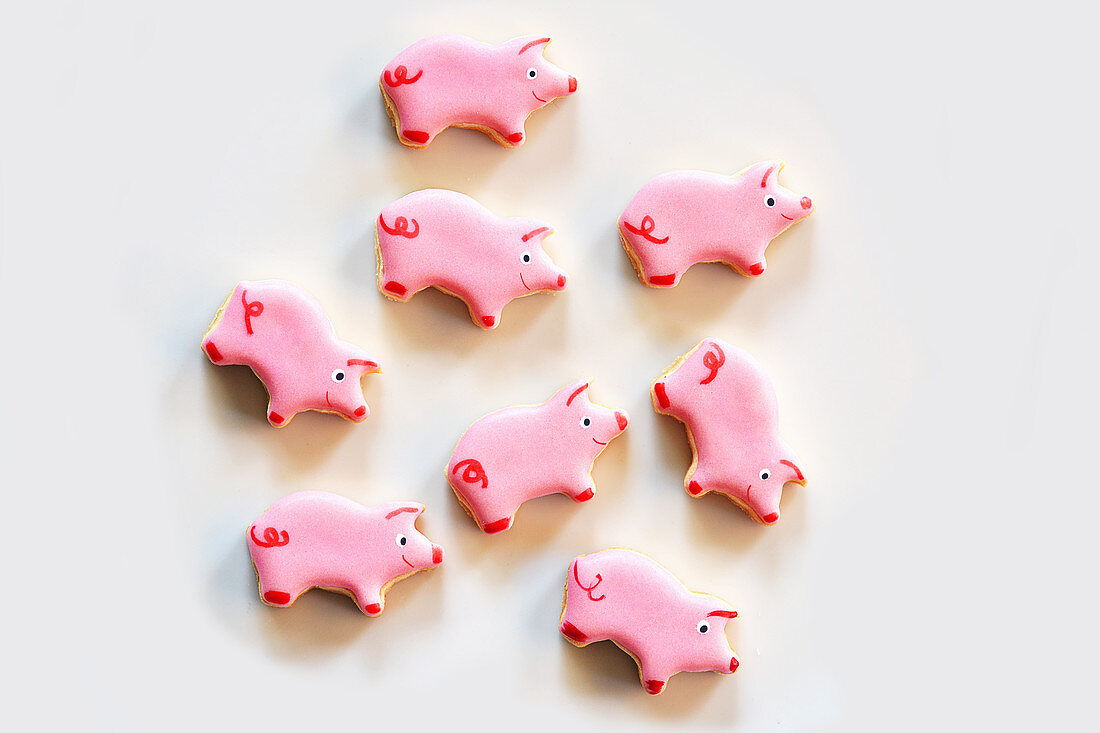 Pink piggy cookies