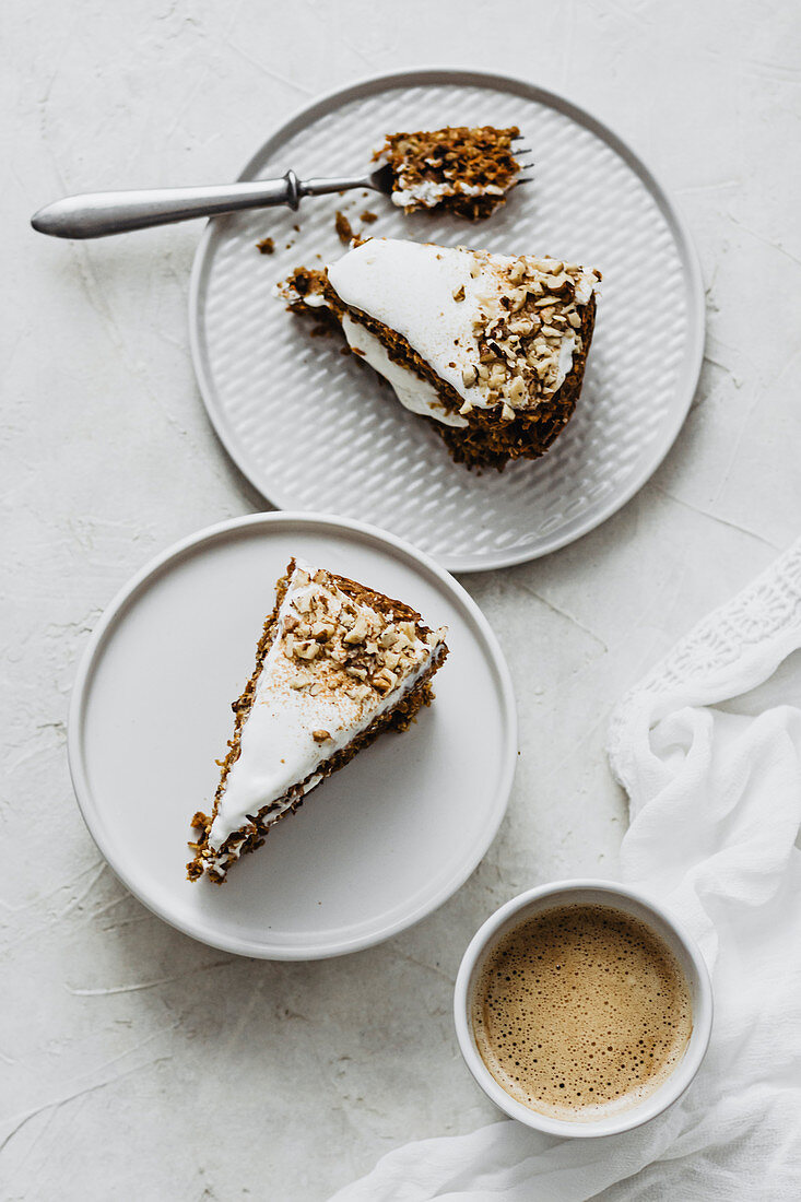 Carrot cake with sugar glace