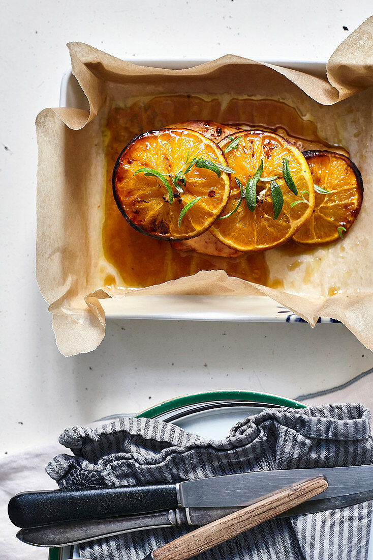 Chicken breast with citrus and tarragon