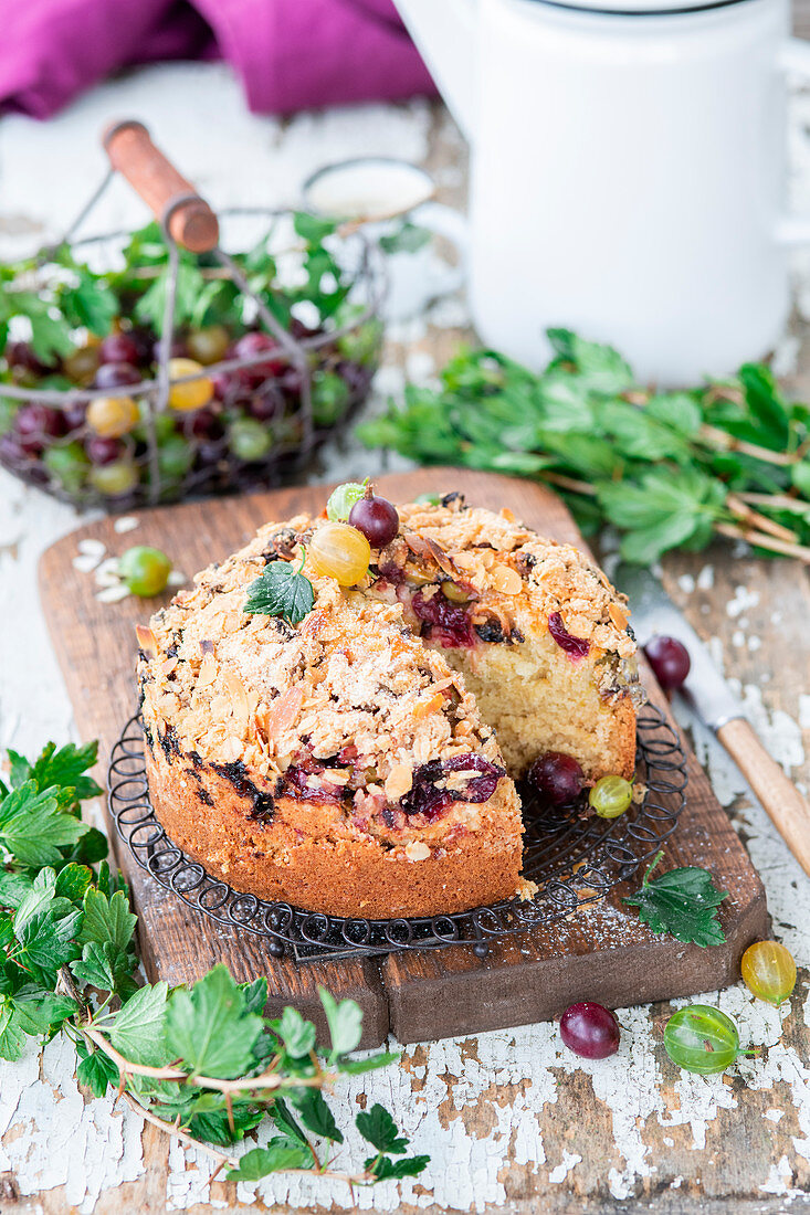 Stachelbeer-Streusel-Kuchen