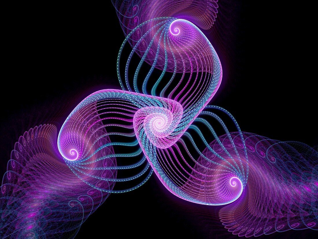 Space spiral, fractal illustration