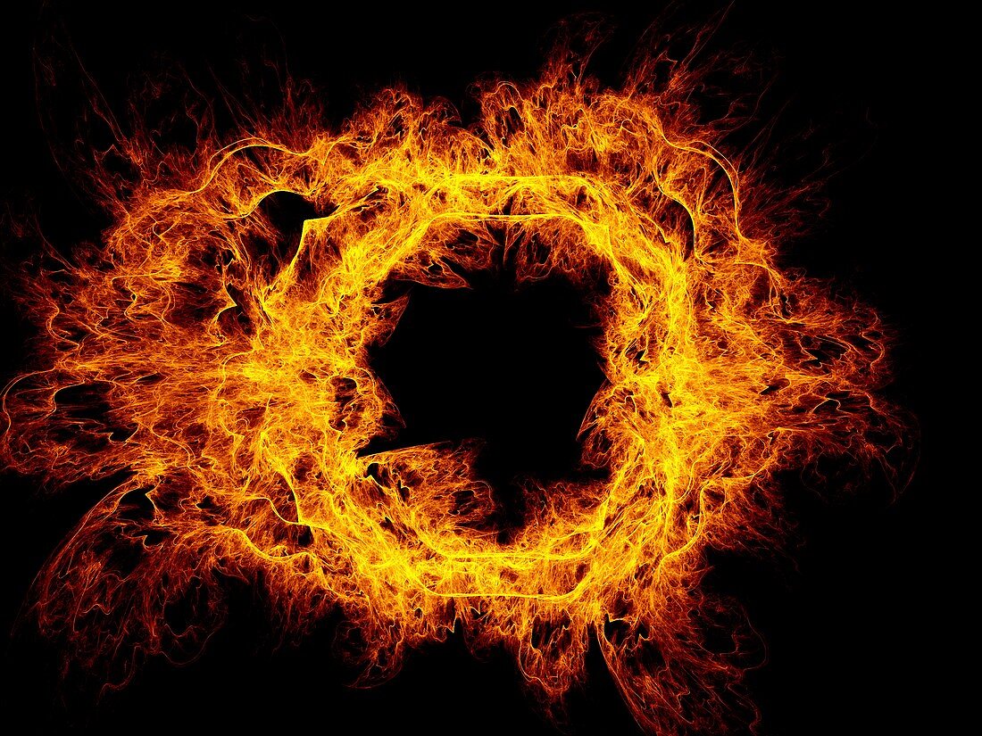 Flame, fractal illustration