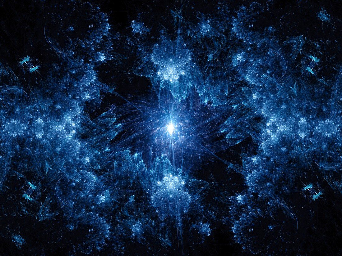 Galactic centre, fractal illustration