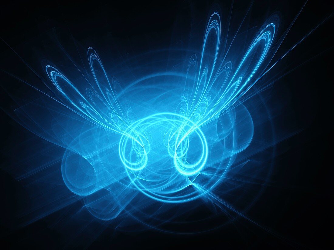 High energy plasma, fractal illustration