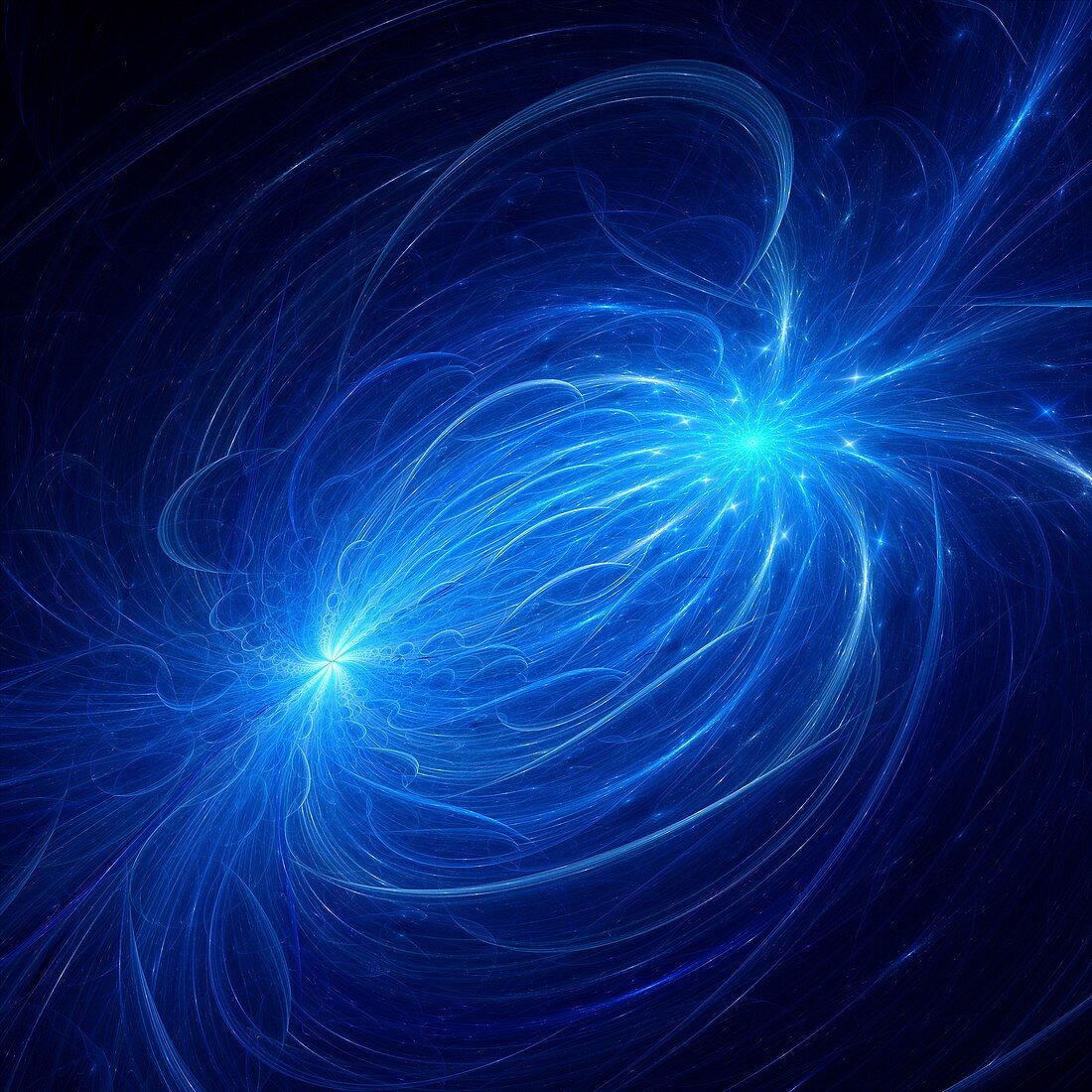 Electromagnetic plasma field, fractal illustration