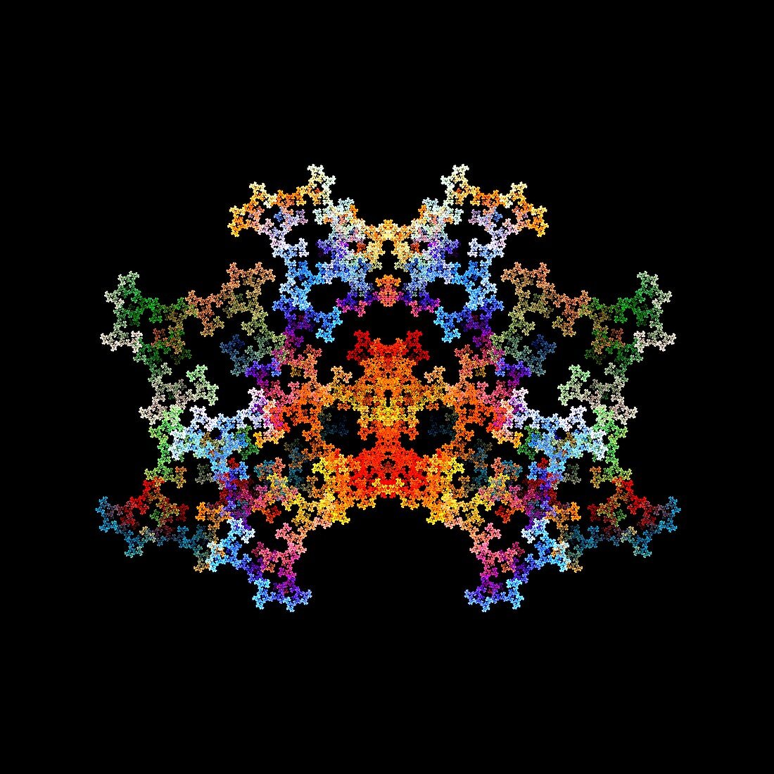 Crystal, fractal illustration