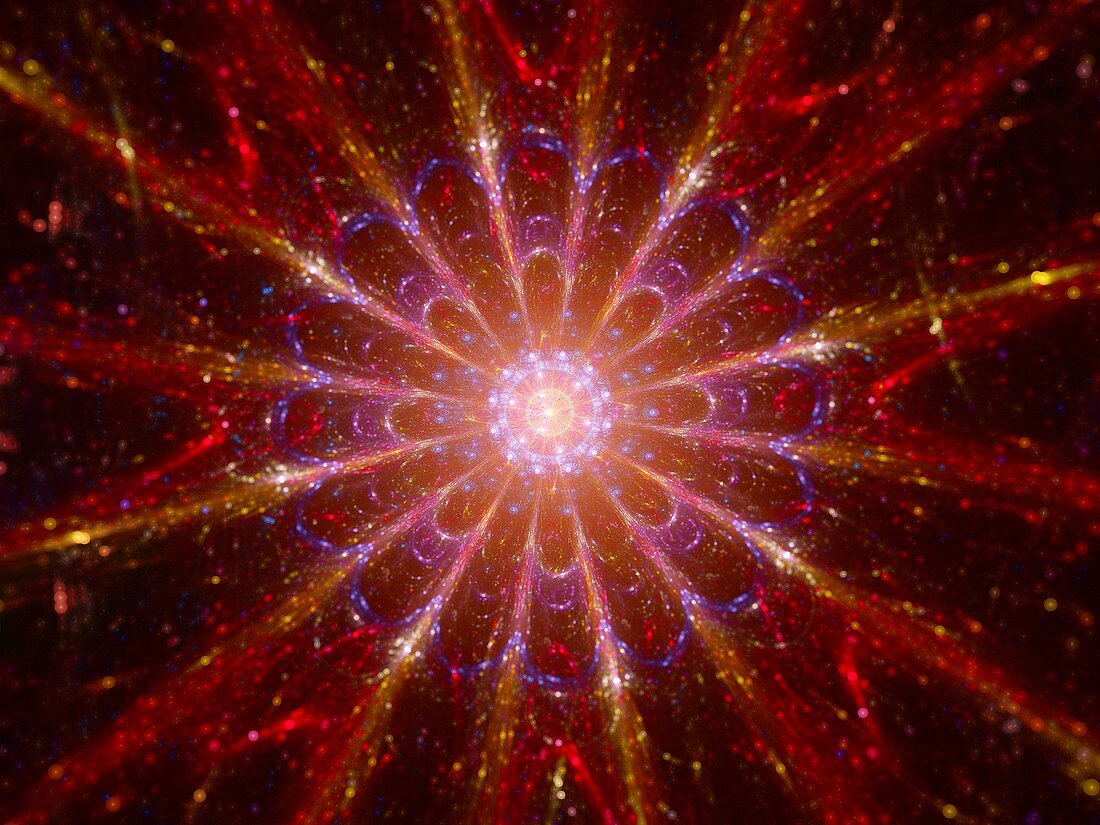 Big bang theory, fractal illustration