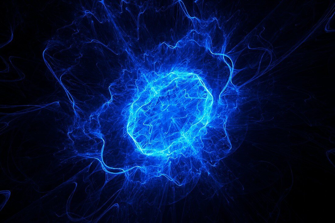 Blue energy, fractal illustration