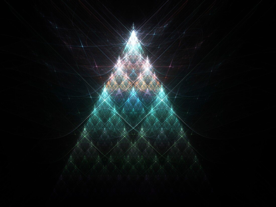 Christmas tree, abstract illustration