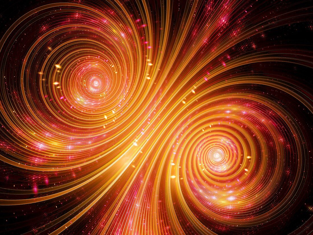 Galactic music, fractal illustration