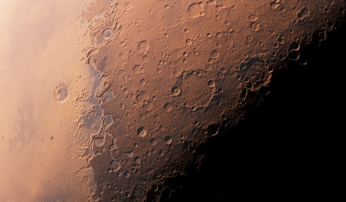 Mars from space, illustration