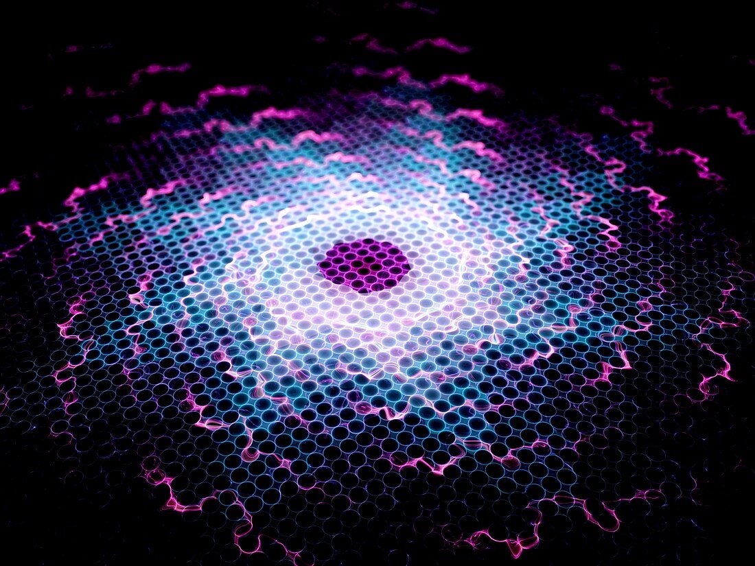 Repulsive force in nanotechnology, fractal illustration