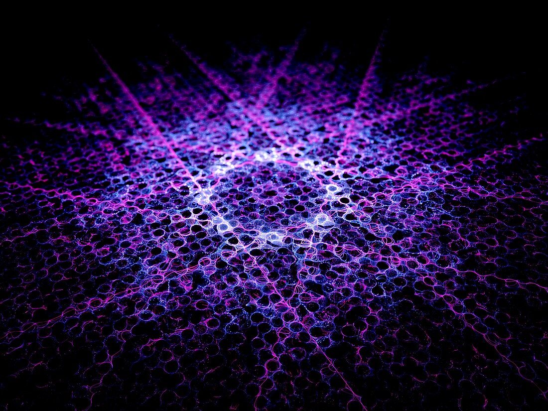 Nanotechnology, fractal illustration