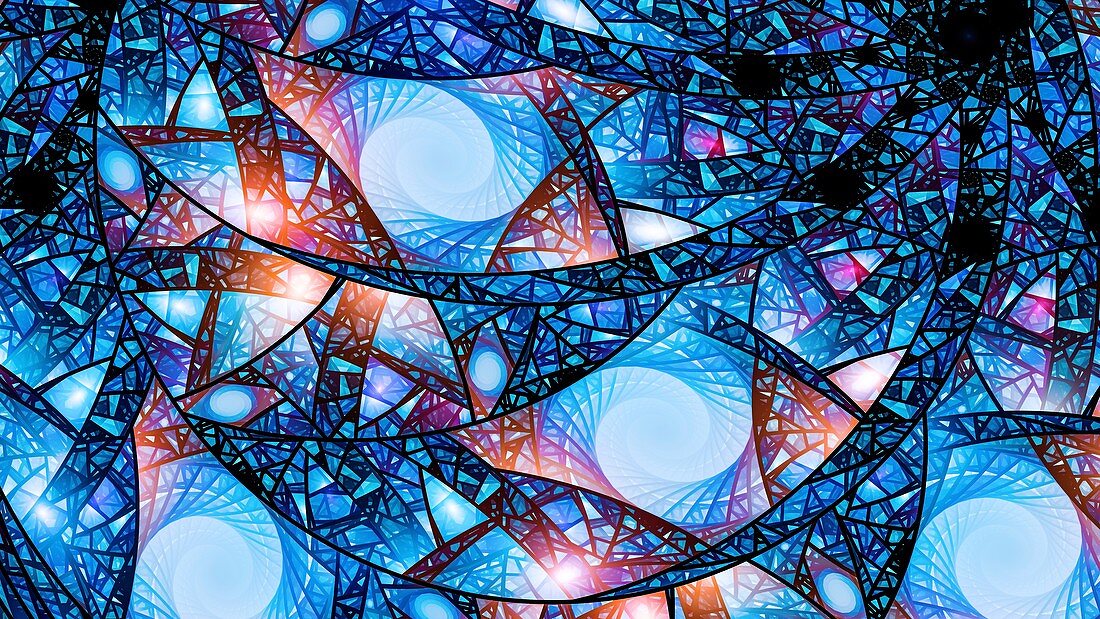 Stained glass fractal illustration