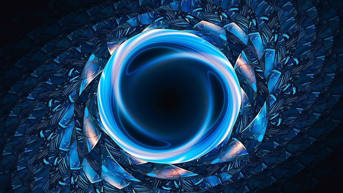 Artificial wormhole, abstract illustration
