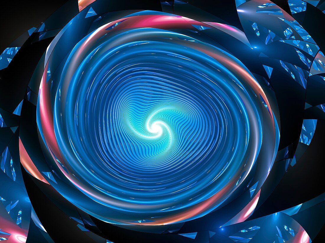 Galactic wheel, abstract illustration
