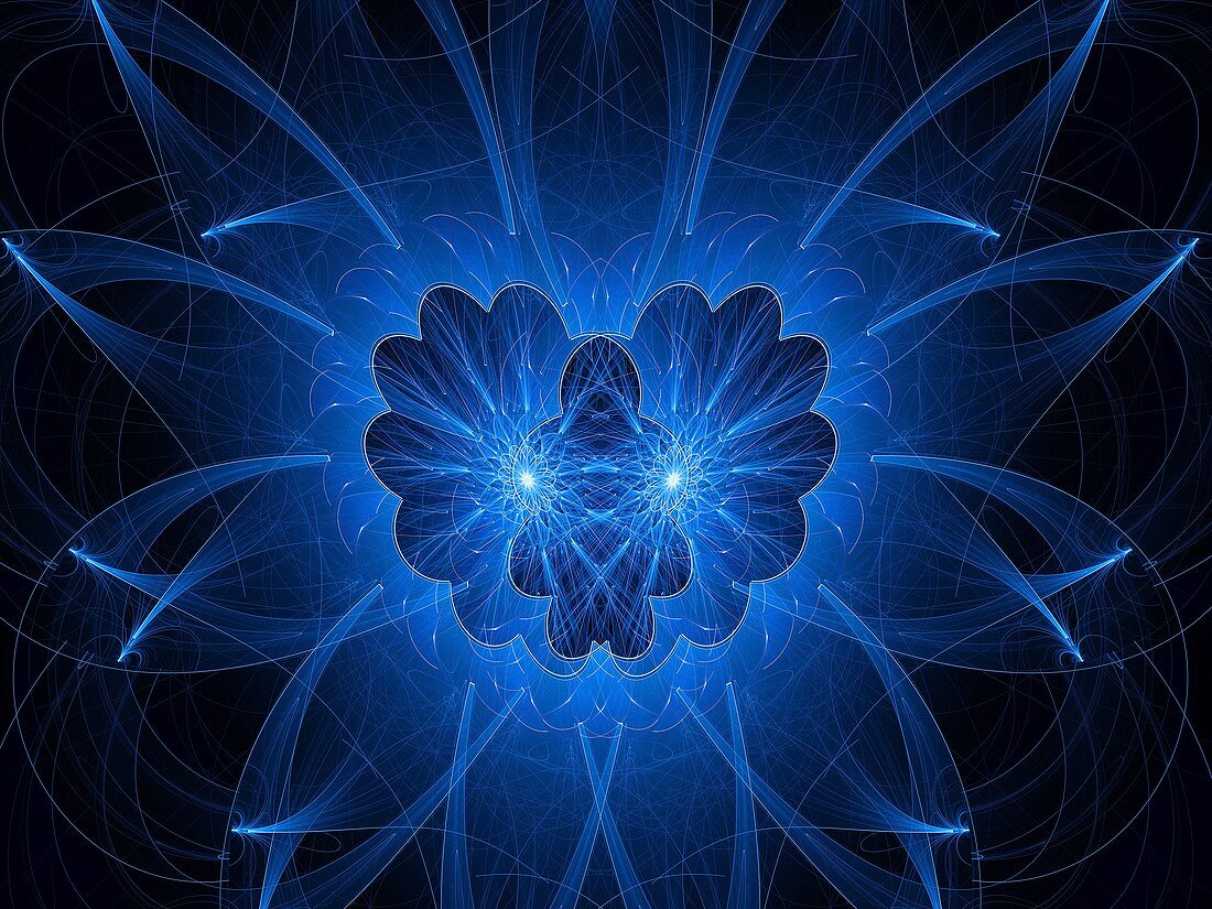 Healing angel, fractal illustration