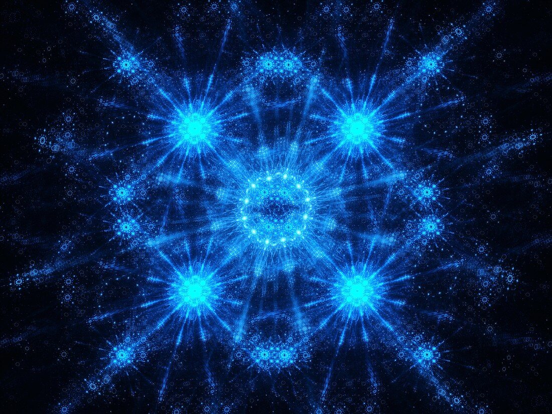 Snowflake, fractal abstract illustration