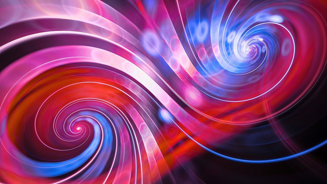 Spiral flow, abstract illustration