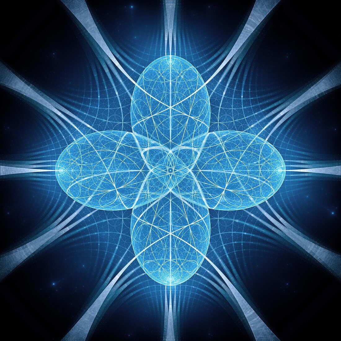 Quantum harmony, abstract fractal illustration