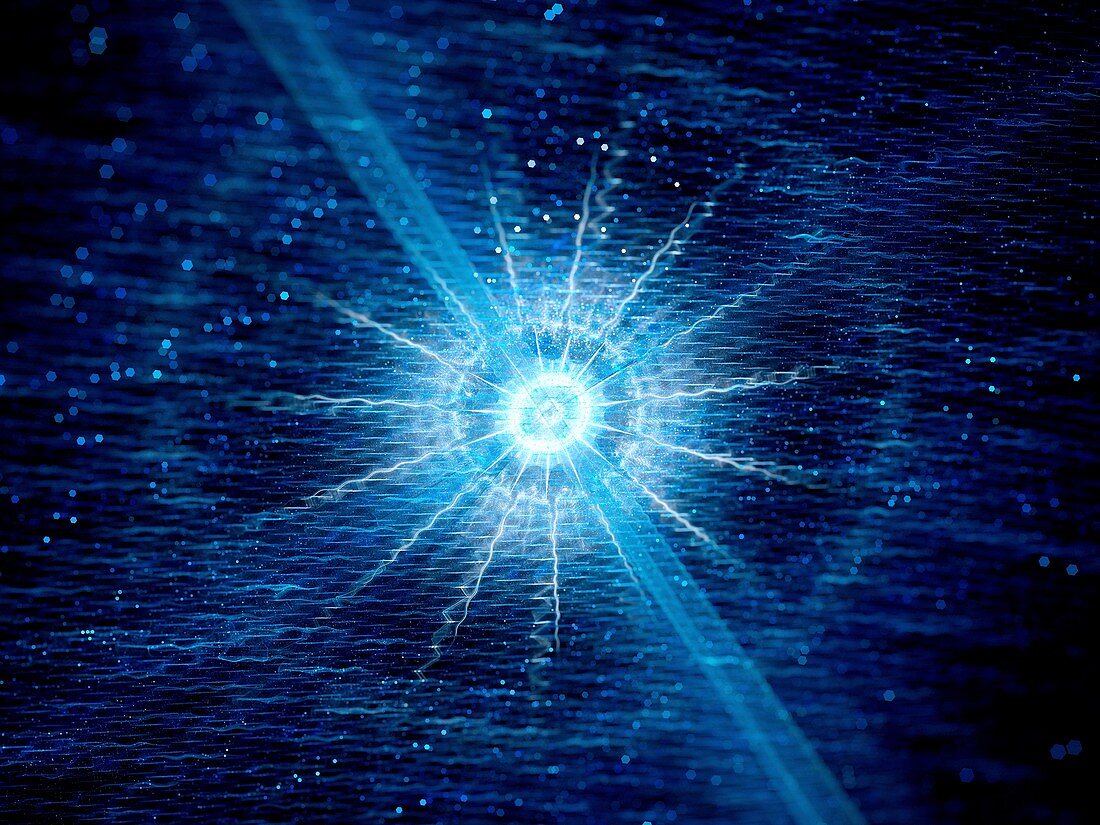Neutron star, abstract illustration