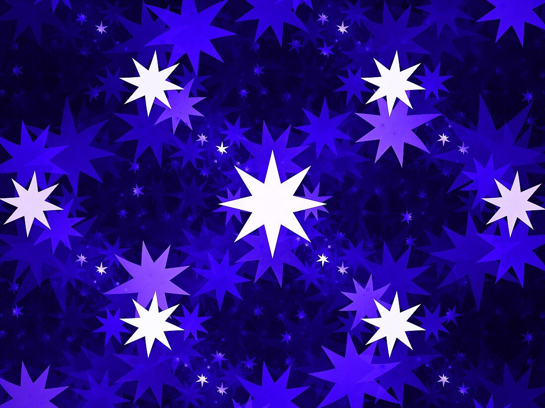 Stars, abstract fractal illustration
