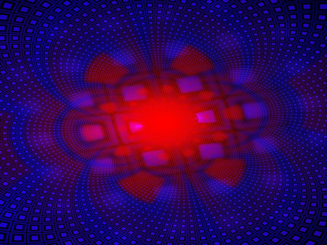 Quantum computer processors, abstract illustration