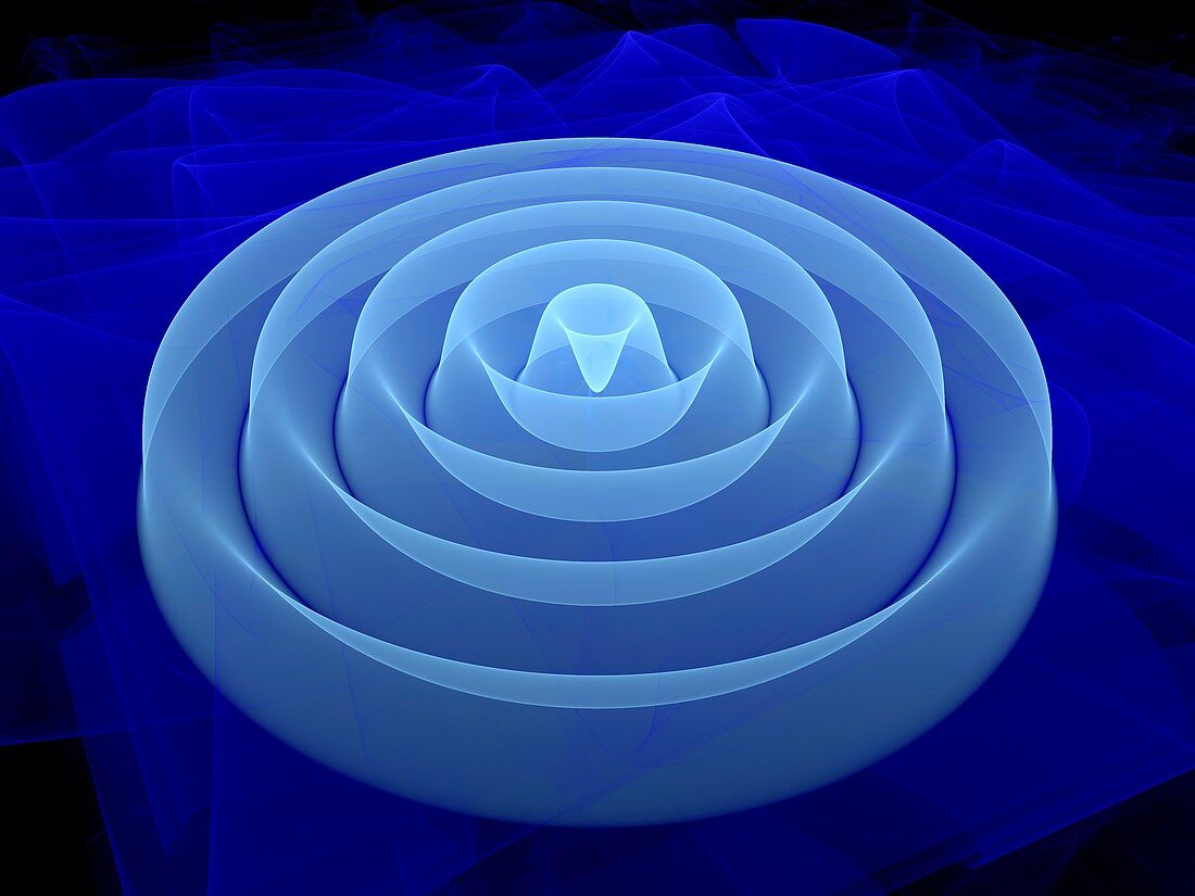 Waveform, abstract fractal illustration