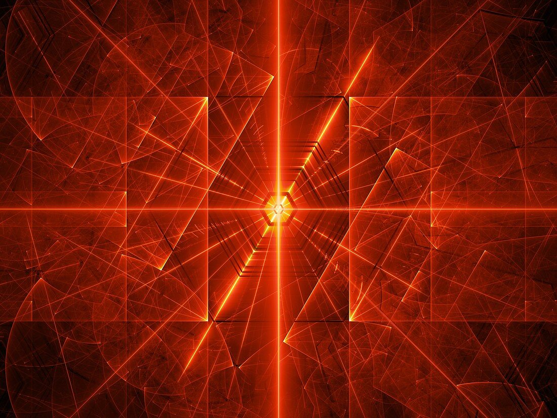 Laser beams, abstract illustration
