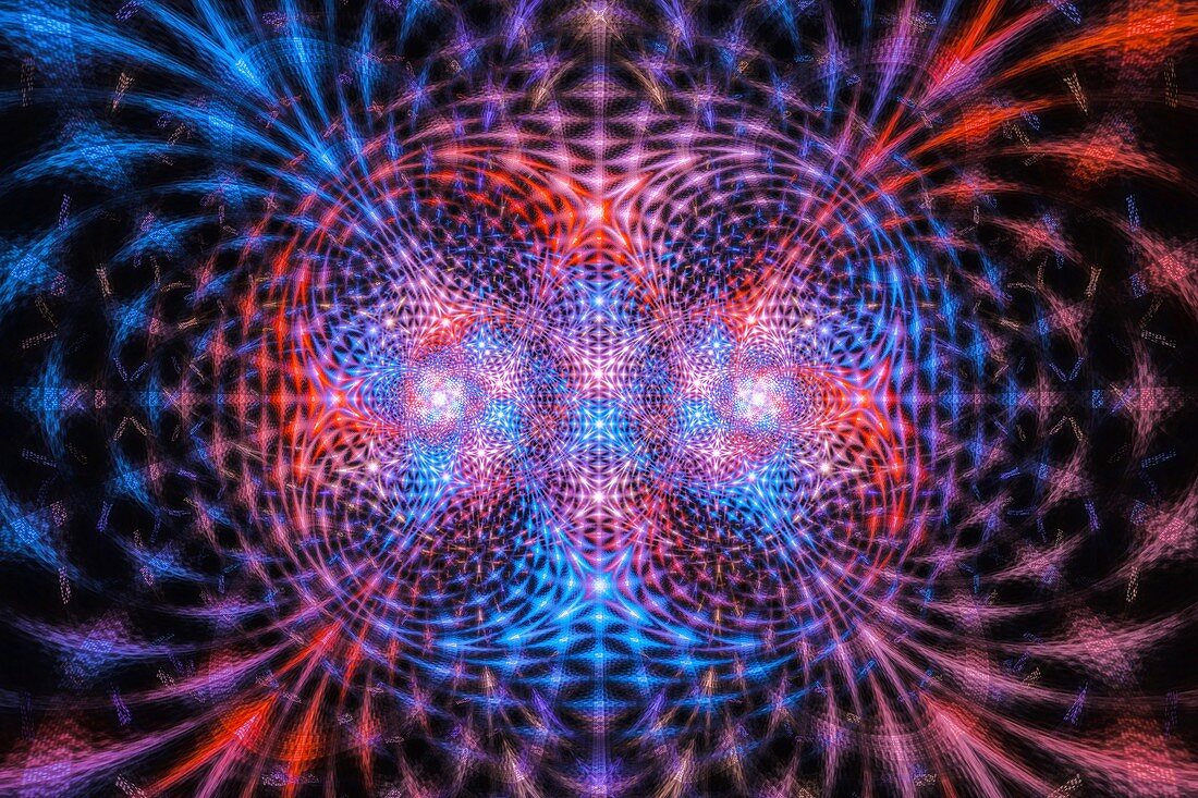 Quantum world, abstract illustration