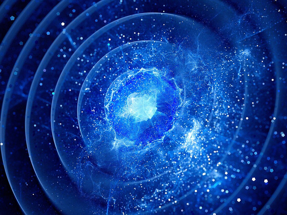 Gravitational wave, abstract illustration