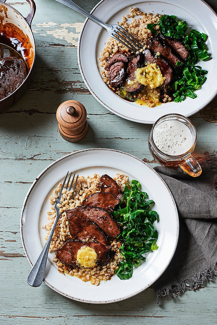 Beer braised ox cheeks