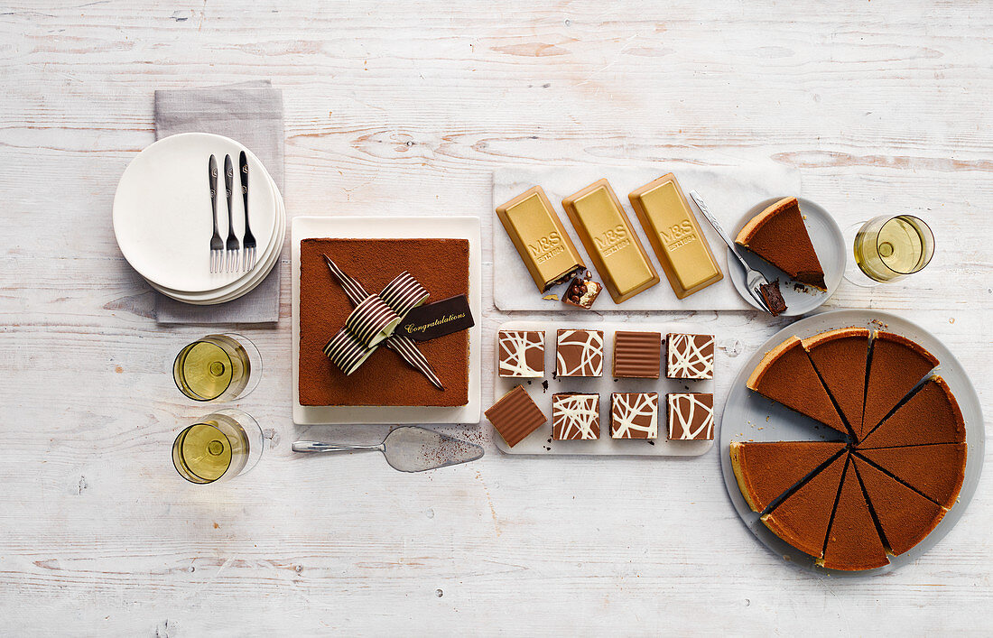 Festive chocolate cakes