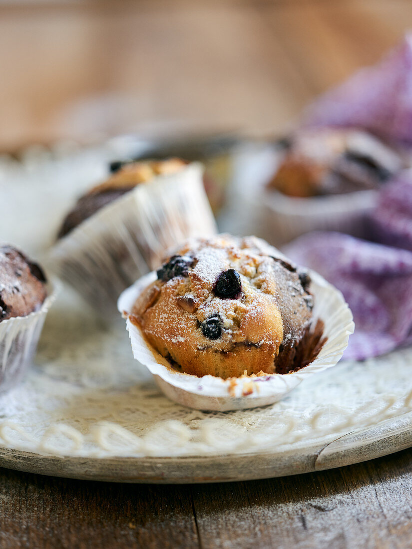 Blaubeer-Schoko-Muffins