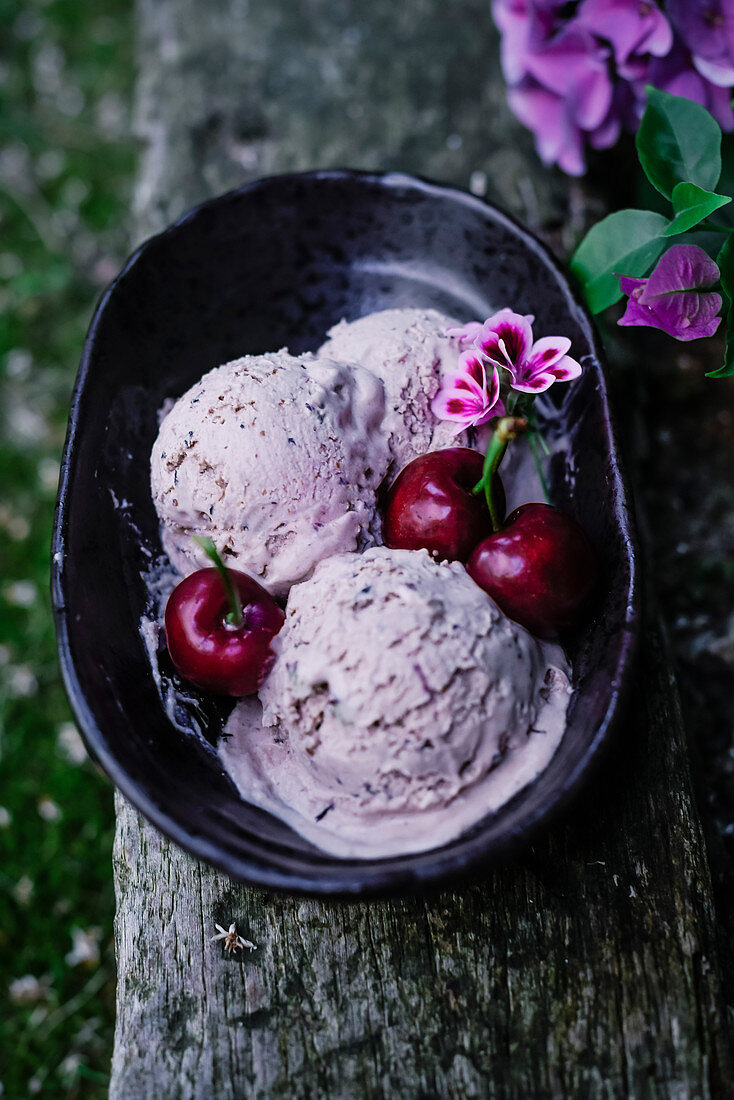 Cherry ice cream