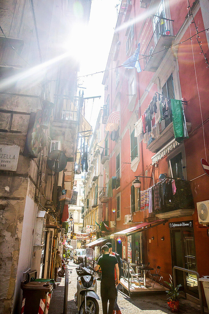 A street scene in Naples, Italy