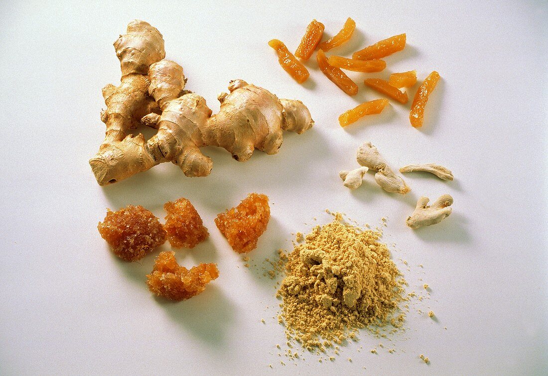 Ginger: fresh, dried, ground, crystallised, bottled