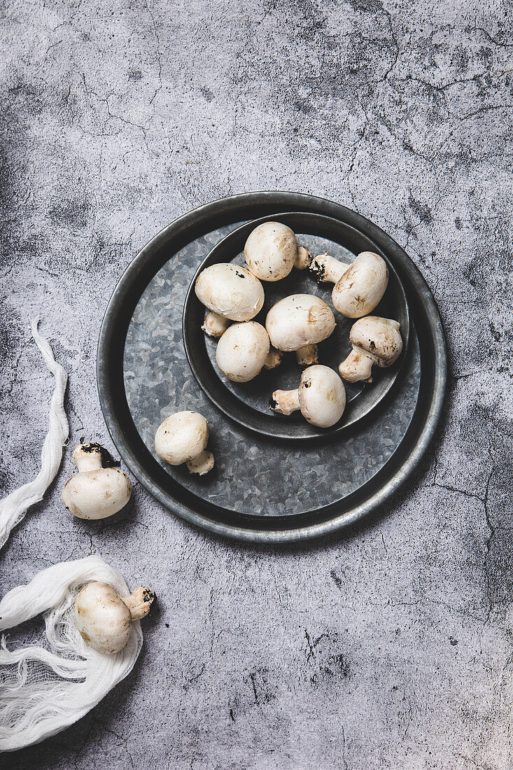 Mushrooms on a table