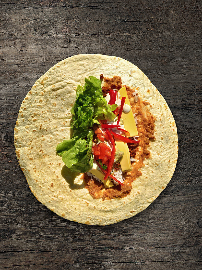 Tortilla wrap with filling