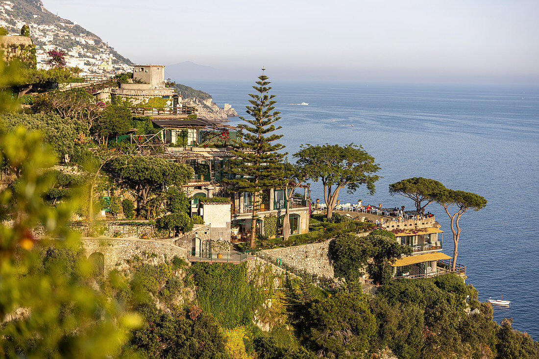 A view of the luxury hotel 'Il San Pietro di Positano', Amalfi Coast, Italy