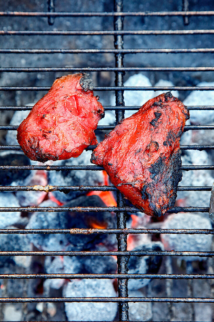 Gegrillte Wassermelonenstücke