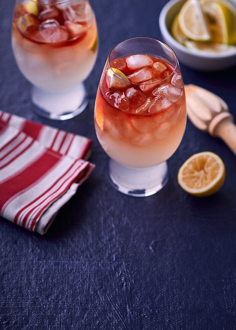 Orange liqueur and ginger beer cocktail