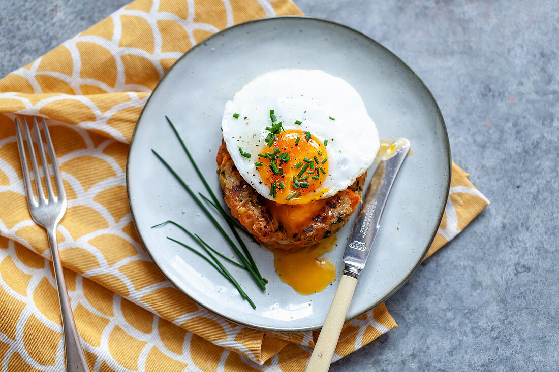 Bubble and Squeak mit Spiegelei (England)