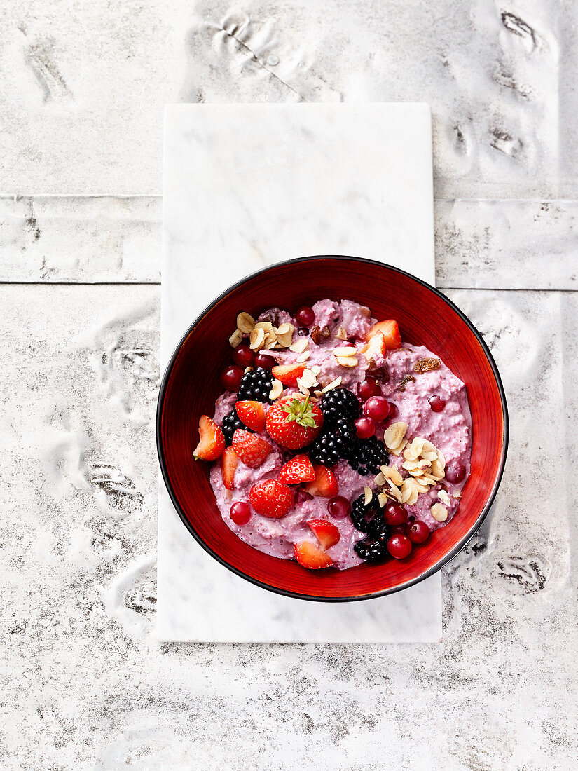 Bircher muesli with mixed berries